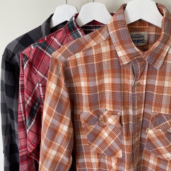 Levi's Other - ⭐️Men’s casual plaid shirt bundle